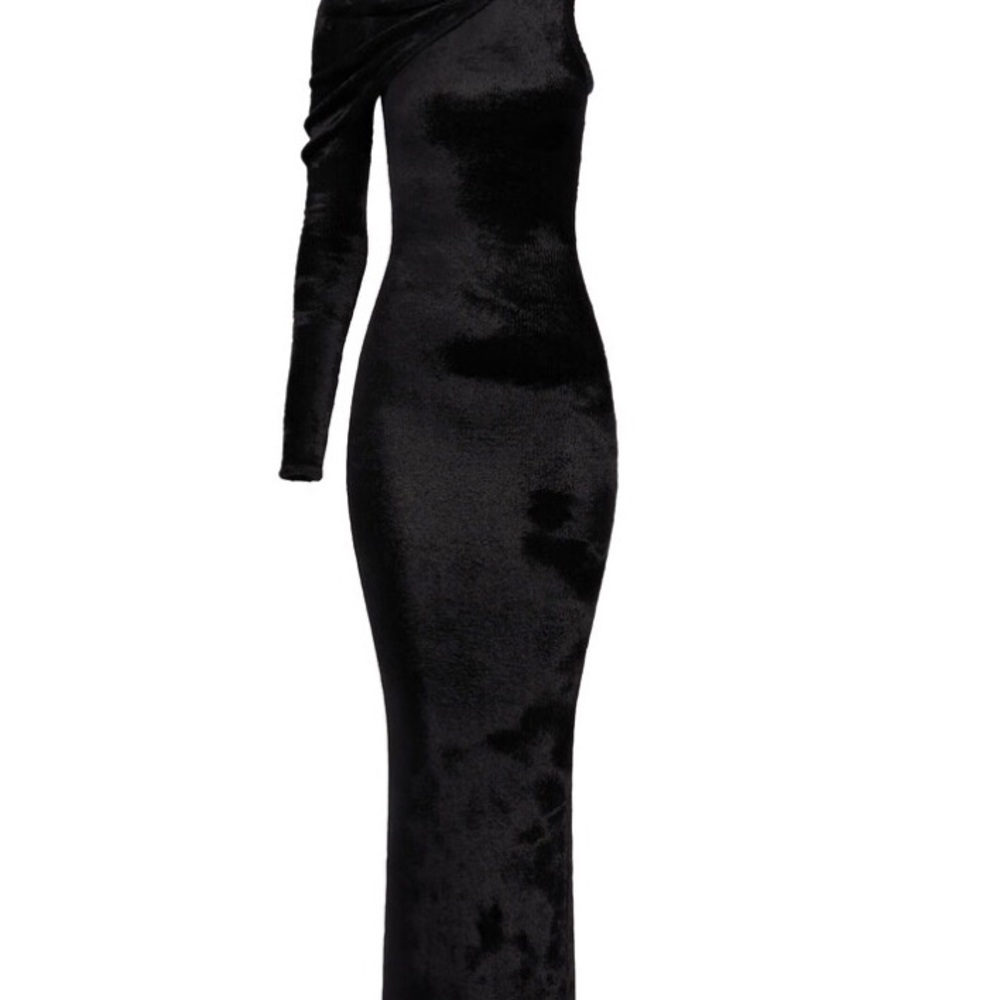 Alaïa Black Velvet hooded Dress FR 40 Runway Great deal Hooded asymmetric gown - Picture 10 of 12